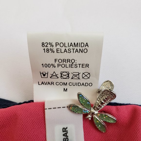 Bossa Nossa Embroidery Triangle Bra Cheeky Side Tie 2pc Set M - Picture 15 of 15